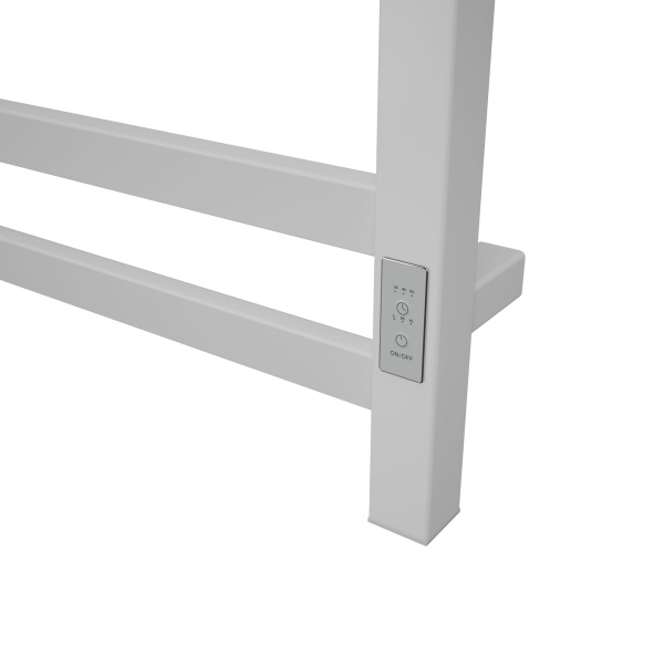 Полотенцесушитель электрический профильный BAU Hotel Veer 50х80, 7 планок, универсальный, белый полуматовый