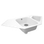 Мойка для кухни угловая BAU Triangle White snow 97х50, выпуск с сифоном в комплекте, белый снег