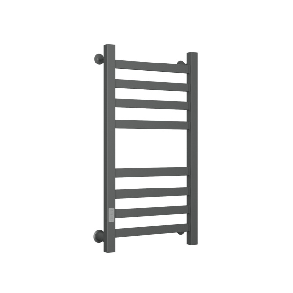 Полотенцесушитель электрический профильный Маргроид BAU Gun Grey В81/10 40х80 темно-серый металлик с таймером с таймером слева