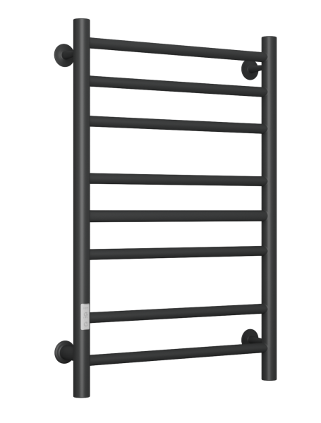 Полотенцесушитель электрический Маргроид BAU В10 50х80, П8 (3+3+2) с таймером слева, черный матовый RAL 9005