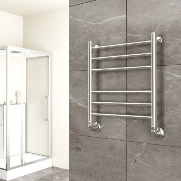 Полотенцесушитель водяной Маргроид BAU В10 50х60, П6 (3+3), нижнее подключение 50, хром