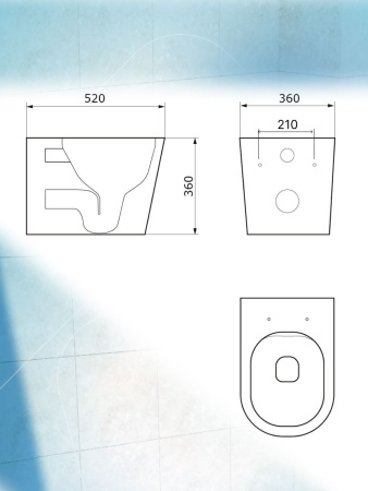 Комплект BAU 6 в 1: инсталляция BAU PRO, унитаз подвесной безободковый Bau Nimb LUX, сиденье дюропласт микролифт со вставкой из нержавеющей стали, кнопка смыва Stil Gun Grey, темно-серый металлик