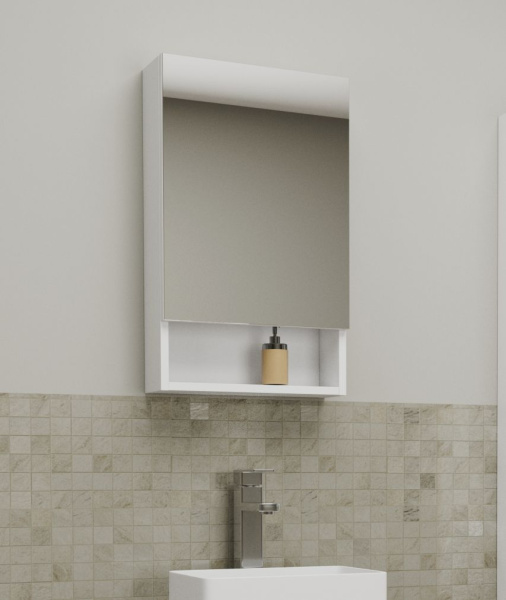 Шкаф-зеркало для ванной Bau Dream 40, белый