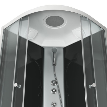 Душевая кабина с высоким поддоном BAU Dream 90x90х215, прозрачное закаленное стекло, белая