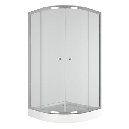 Душевой уголок BAU Dream Hit с поддоном 100x100х195, прозрачное закаленное стекло, хромированный профиль