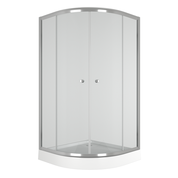 Душевой уголок BAU Dream Hit с поддоном 100x100х195, прозрачное закаленное стекло, хромированный профиль