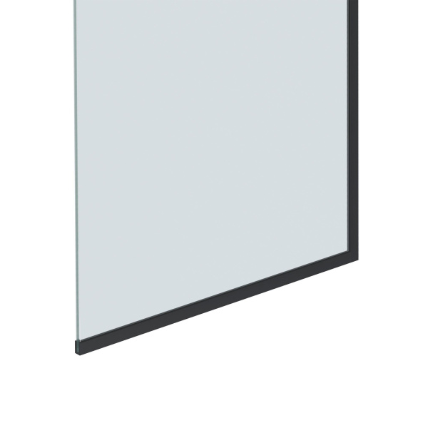 Шторка на ванну стеклянная BAU Stil Black 140х70 см прозрачное стекло, черный матовый профиль