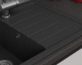 Мойка для кухни оборачиваемая с крылом BAU Stil Black stone 75х50, выпуск с сифоном в комплекте, черный камень