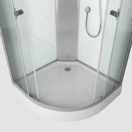 Душевая кабина BAU Dream Hit Black 90x90х215, прозрачное закаленное стекло, белая