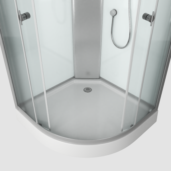 Душевая кабина BAU Dream Hit Black 90x90х215, прозрачное закаленное стекло, белая