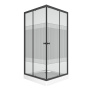 Душевой уголок квадратный BAU Stil pattern 90х90х195, с поддоном 12,5 см, закаленное стекло толщиной 5 мм, черные профили, с сифоном