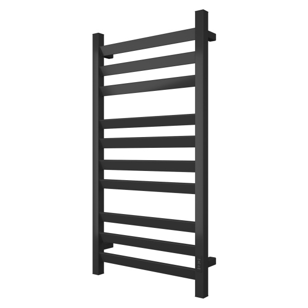 Полотенцесушитель электрический профильный BAU Hotel Veer 50х100, 10 планок, универсальный, черный матовый RAL 9005