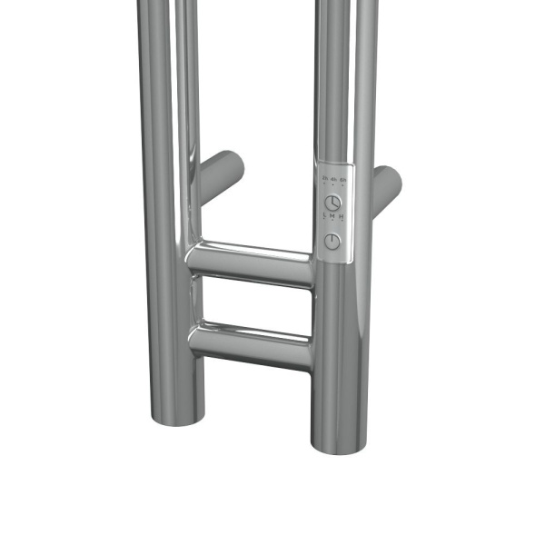 Полотенцесушитель дизайнерский электрический, BAU Stella 10х160, 2 коллектора, 2 крючка, нерж. сталь полированная