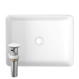 Раковина накладная на столешницу BAU Hotel прямоугольная 48х37, белая, выпуск клик клак, белый