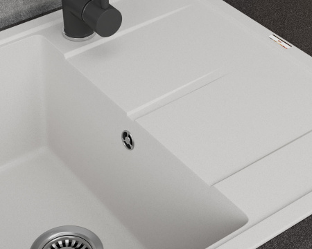 Мойка для кухни врезная кварцевая в комплекте с сифоном BAU Stil Jasmine 65х51, жасмин