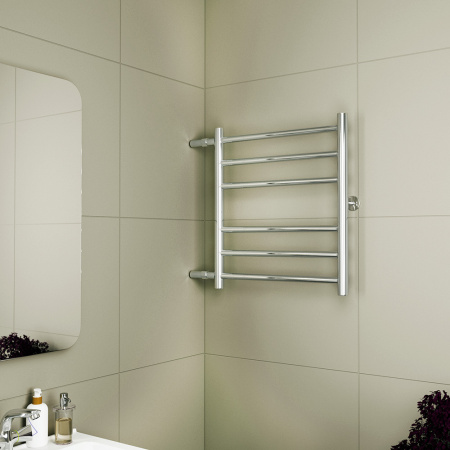 Полотенцесушитель водяной Маргроид BAU В10 50х60, П6 (3+3), боковое подключение 50, зеркальная полировка