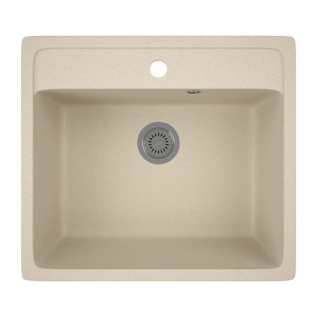 Мойка для кухни BAU Stil Sand 56х50, выпуск с сифоном в комплекте, бежевый песок