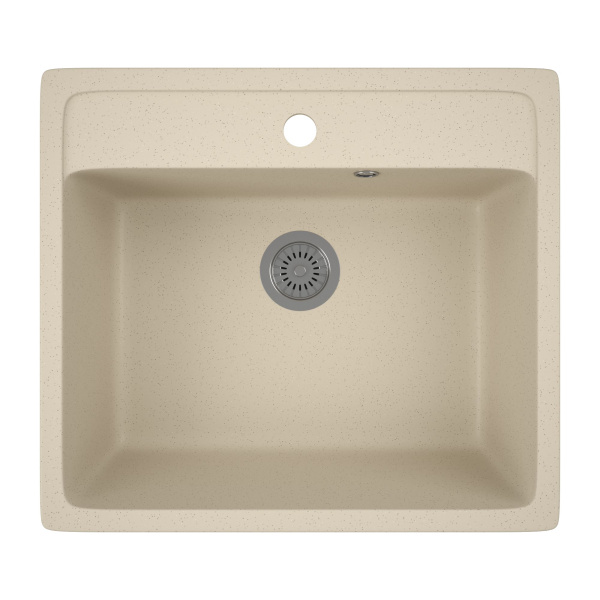 Мойка для кухни BAU Stil Sand 56х50, выпуск с сифоном в комплекте, бежевый песок