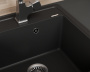 Мойка для кухни врезная кварцевая в комплекте с сифоном BAU Stil Anthracite 46х51, антрацит