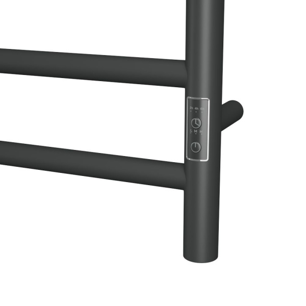 Полотенцесушитель электрический BAU Stil 30х80, 7 планок, универсальный, черный матовый RAL 9005