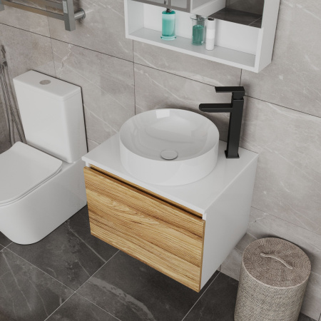 Раковина накладная круглая BAU Dream D41, белая