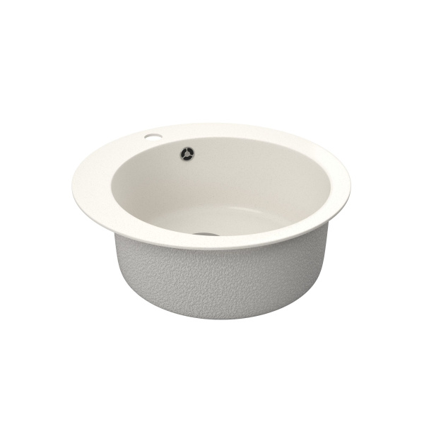 Мойка для кухни BAU Dream Pro D 48, без выпуска, белый песок