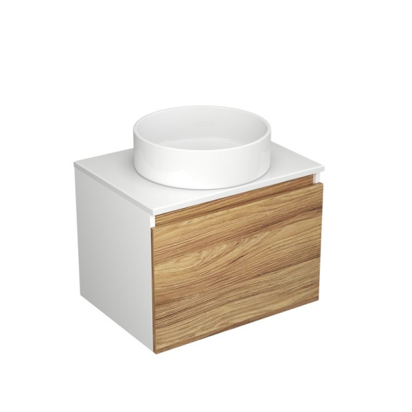 Тумба с раковиной и выпуском (Тумба Bau Dream Blackwood 60, умывальник BAU Dream круглая D41, выпуск клик клак, черный)