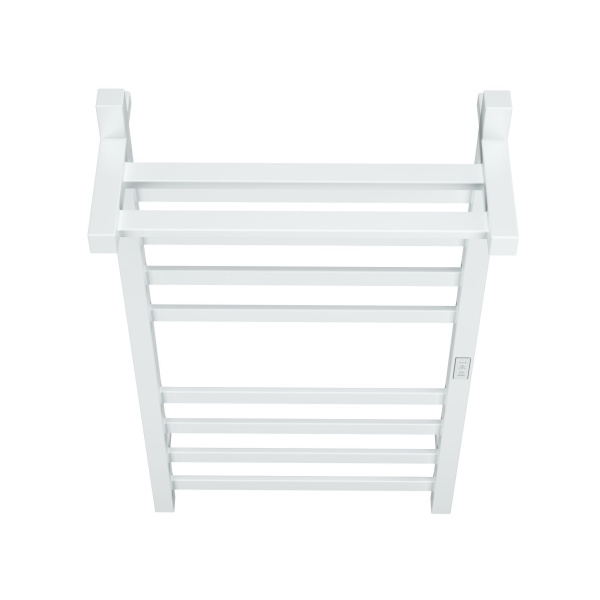 Полотенцесушитель электрический профильный с полкой BAU Hotel Shelf 50х100, 8 планок, универсальный, белый полуматовый