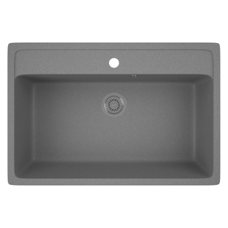 Мойка для кухни BAU Stil Gray stone 76х51, выпуск с сифоном в комплекте, серый камень