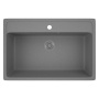 Мойка для кухни BAU Stil Gray stone 76х51, выпуск с сифоном в комплекте, серый камень