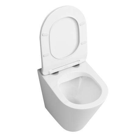 Комплект BAU 6 в 1: усиленная инсталляция BAU IDEAL, унитаз подвесной безободковый Bau Nimb, сиденье дюропласт микролифт, клавиша BAU Round, хром