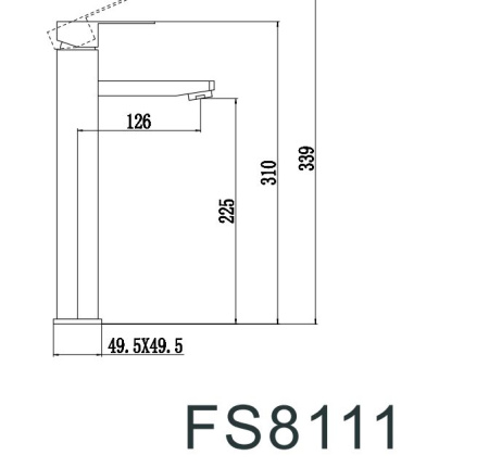 Комплект для ванной, 4 предмета (Тумба Bau Dream Blackwood 60, раковина BAU Triangle 59х39, смеситель для раковины высокий Hotel Still, нержавеющая сталь, выпуск клик клак, хром)