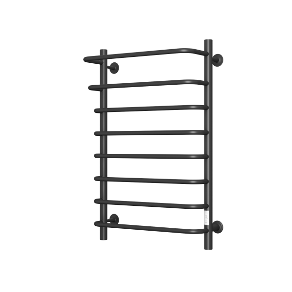 Полотенцесушитель электрический Маргроид BAU В8 Каскад 50х80, П8 с таймером справа, черный матовый RAL 9005