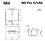 Мойка для кухни BAU Stil Pro 57х50 без выпуска, белый песок