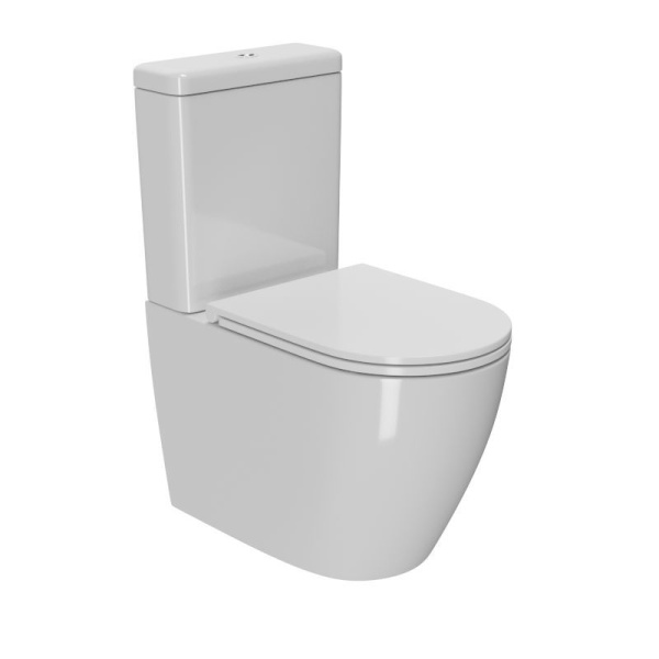 Унитаз компакт напольный безободковый Bau Dream PRO, сиденье микролифт