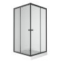 Душевой уголок BAU Stil Hit Black с поддоном 100x100х195, прозрачное закаленное стекло, черный профиль