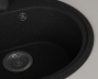 Мойка для кухни BAU Dream Black stone D 44, выпуск с сифоном в комплекте, черный камень