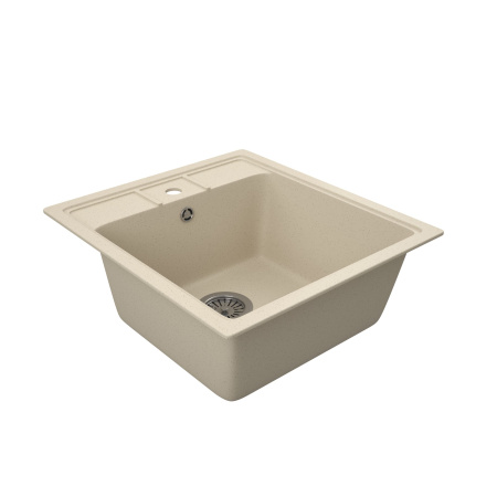 Мойка для кухни BAU Stil Sand 45х50, выпуск с сифоном в комплекте, бежевый песок