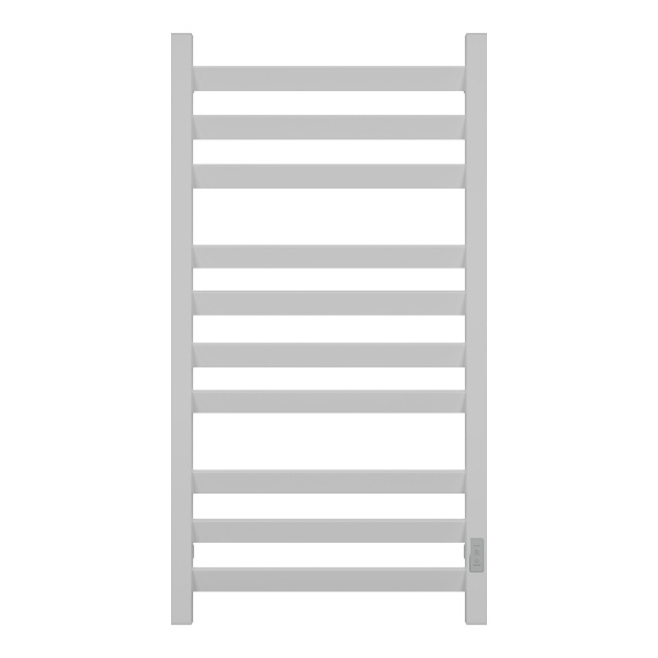 Полотенцесушитель электрический профильный BAU Hotel Veer 50х100, 10 планок, универсальный, белый полуматовый