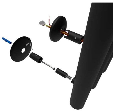 Полотенцесушитель, дизайн-радиатор электрический Маргроид BAU Inaro 120х6, 4 крючка, черный матовый RAL 9005 с таймером