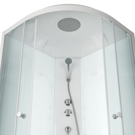 Душевая кабина с высоким поддоном BAU Dream 90x90х215, прозрачное закаленное стекло, черная