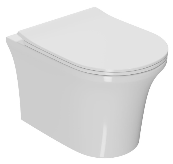 Комплект BAU 6 в 1: инсталляция BAU PRO, унитаз подвесной безободковый Bau Spectrum PRO, сиденье быстросъемное микролифт, клавиша из стекла BAU Dream, белая