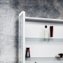 Зеркало-шкаф Bau Stil 70х80, LED подсветка, сенсор, плавное закрывание, оборачиваемый