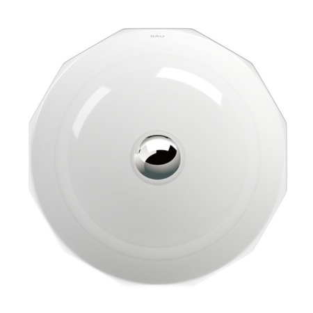 Раковина накладная на столешницу BAU Diamond D40, белая + выпуск клик-клак, хром