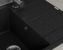 Мойка для кухни врезная кварцевая в комплекте с сифоном BAU Stil Black 65х51, черный