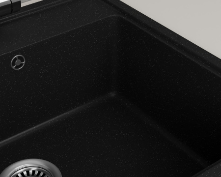 Мойка для кухни BAU Stil Pro 57х50 без выпуска, черный камень