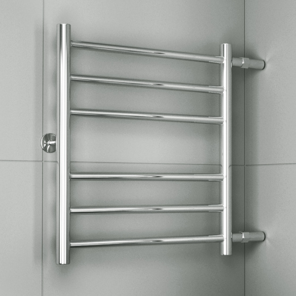 Полотенцесушитель водяной Маргроид BAU В10 50х60, П6 (3+3), боковое подключение 50, зеркальная полировка