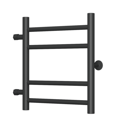 Полотенцесушитель водяной Маргроид BAU В10 40х50, П4 (2+2) боковое подключение 32, черный матовый RAL 9005