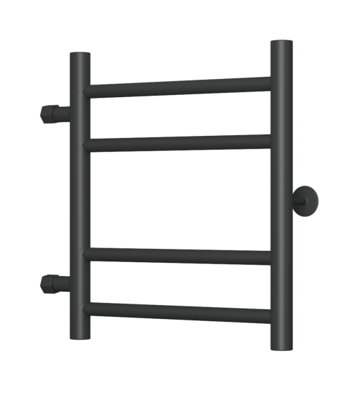 Полотенцесушитель водяной Маргроид BAU В10 40х50, П4 (2+2) боковое подключение 32, черный матовый RAL 9005