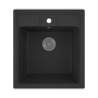 Мойка для кухни BAU Stil Black stone 45х50, выпуск с сифоном в комплекте, черный камень